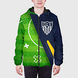 Куртка с капюшоном мужская Sevilla football field, цвет: 3D-черный — фото 2