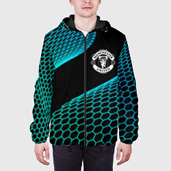 Куртка с капюшоном мужская Manchester United football net, цвет: 3D-черный — фото 2