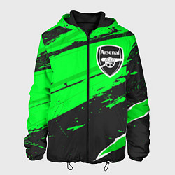 Куртка с капюшоном мужская Arsenal sport green, цвет: 3D-черный