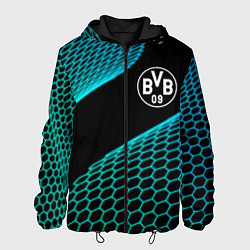 Куртка с капюшоном мужская Borussia football net, цвет: 3D-черный