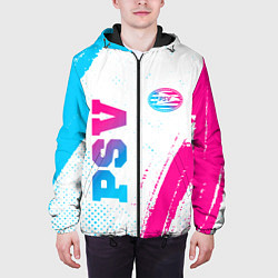 Куртка с капюшоном мужская PSV neon gradient style вертикально, цвет: 3D-черный — фото 2