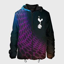 Куртка с капюшоном мужская Tottenham футбольная сетка, цвет: 3D-черный