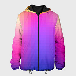 Куртка с капюшоном мужская Gradient 8-bit, цвет: 3D-черный