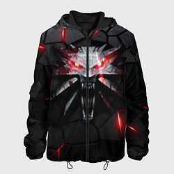 Куртка с капюшоном мужская Символ волка на плитах с подсветкой, цвет: 3D-черный