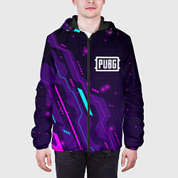 Куртка с капюшоном мужская PUBG neon gaming, цвет: 3D-черный — фото 2
