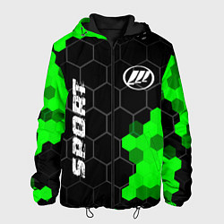 Куртка с капюшоном мужская Lifan green sport hexagon, цвет: 3D-черный