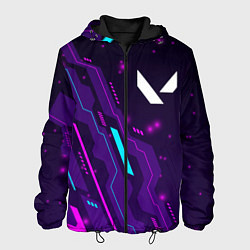 Куртка с капюшоном мужская Valorant neon gaming, цвет: 3D-черный