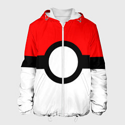 Куртка с капюшоном мужская Pokeball texture, цвет: 3D-белый