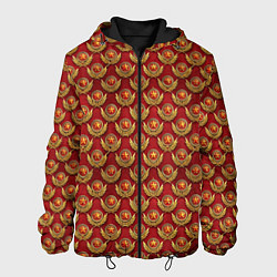 Куртка с капюшоном мужская Красные звезды СССР, цвет: 3D-черный