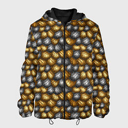 Куртка с капюшоном мужская Золотая и серебряная броня, цвет: 3D-черный