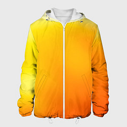 Куртка с капюшоном мужская Яркий оранж, цвет: 3D-белый