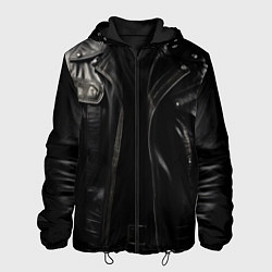 Куртка с капюшоном мужская Косуха терминатора чёрная, цвет: 3D-черный