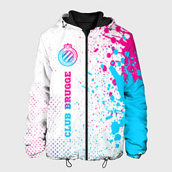 Мужская куртка Club Brugge neon gradient style по-вертикали