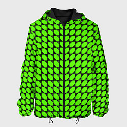 Мужская куртка Зелёные лепестки шестиугольники