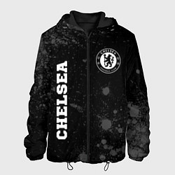 Куртка с капюшоном мужская Chelsea sport на темном фоне вертикально, цвет: 3D-черный