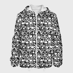 Куртка с капюшоном мужская Very much skulls, цвет: 3D-белый