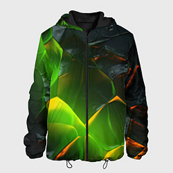 Мужская куртка Зеленая абстрактная неоновая текстура