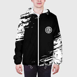 Куртка с капюшоном мужская Inter абстрактные краски текстура, цвет: 3D-белый — фото 2