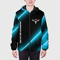 Куртка с капюшоном мужская Tokyo Revengers неоновые лампы, цвет: 3D-черный — фото 2