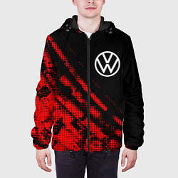 Куртка с капюшоном мужская Volkswagen sport grunge, цвет: 3D-черный — фото 2