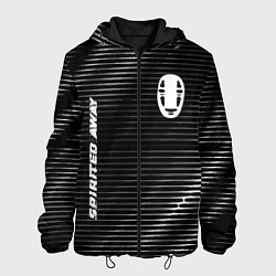 Куртка с капюшоном мужская Spirited Away metal anime lines, цвет: 3D-черный