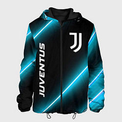 Куртка с капюшоном мужская Juventus неоновые лампы, цвет: 3D-черный