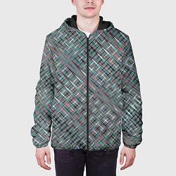 Куртка с капюшоном мужская Тёмный бирюзовый текстурированный, цвет: 3D-черный — фото 2