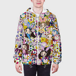 Куртка с капюшоном мужская Right now NewJeans and Takashi Murakami, цвет: 3D-белый — фото 2