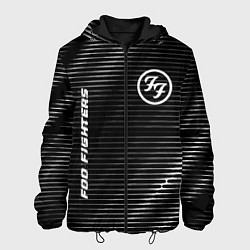 Куртка с капюшоном мужская Foo Fighters metal rock lines, цвет: 3D-черный