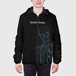 Куртка с капюшоном мужская Broken bones, цвет: 3D-черный — фото 2