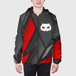 Куртка с капюшоном мужская DanMachi red lines, цвет: 3D-черный — фото 2