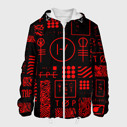 Куртка с капюшоном мужская Twenty one pilots pattern rock, цвет: 3D-белый