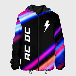 Куртка с капюшоном мужская AC DC neon rock lights, цвет: 3D-черный