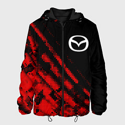 Куртка с капюшоном мужская Mazda sport grunge, цвет: 3D-черный