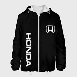 Куртка с капюшоном мужская Honda white logo auto, цвет: 3D-белый