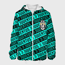 Куртка с капюшоном мужская Juventus pattern logo steel, цвет: 3D-белый
