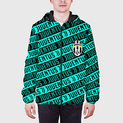 Куртка с капюшоном мужская Juventus pattern logo steel, цвет: 3D-черный — фото 2