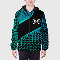 Куртка с капюшоном мужская Exeed electro hexagon, цвет: 3D-черный — фото 2