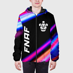 Куртка с капюшоном мужская FNAF speed game lights, цвет: 3D-черный — фото 2