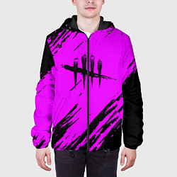 Куртка с капюшоном мужская Dead by daylight краски абстракция, цвет: 3D-черный — фото 2