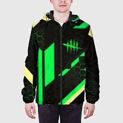 Куртка с капюшоном мужская Dead by daylight geometry pattern, цвет: 3D-черный — фото 2
