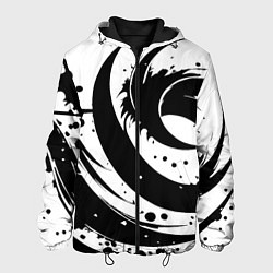 Куртка с капюшоном мужская Ai art black and white abstraction, цвет: 3D-черный