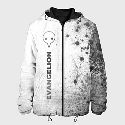 Куртка с капюшоном мужская Evangelion - white gradient по-вертикали, цвет: 3D-черный