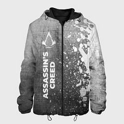 Куртка с капюшоном мужская Assassins Creed - grey gradient по-вертикали, цвет: 3D-черный