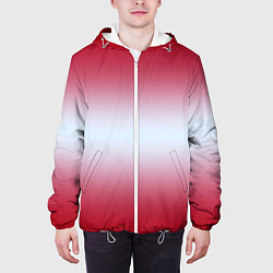 Куртка с капюшоном мужская Gradient color, цвет: 3D-белый — фото 2