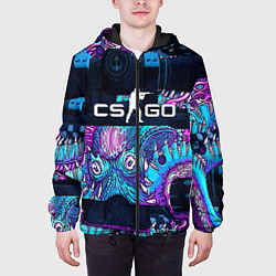 Куртка с капюшоном мужская CS GO neon blob, цвет: 3D-черный — фото 2