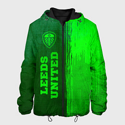 Куртка с капюшоном мужская Leeds United - green gradient по-вертикали, цвет: 3D-черный