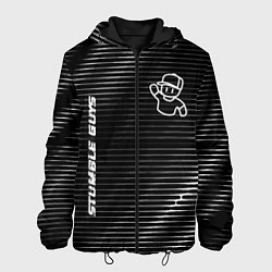 Куртка с капюшоном мужская Stumble Guys metal game lines, цвет: 3D-черный