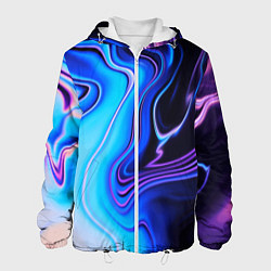 Куртка с капюшоном мужская Abrupt neon colors, цвет: 3D-белый