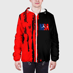 Куртка с капюшоном мужская NBA краски, цвет: 3D-белый — фото 2